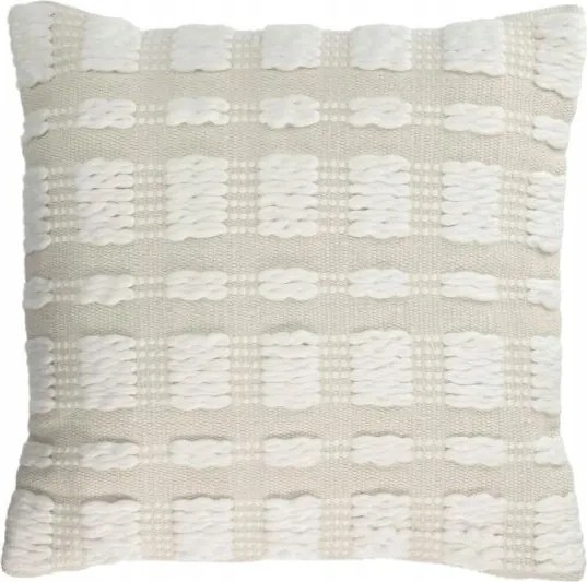 Kave Home Aima párnahuzat krém/fehér Boho 45x45 cm
