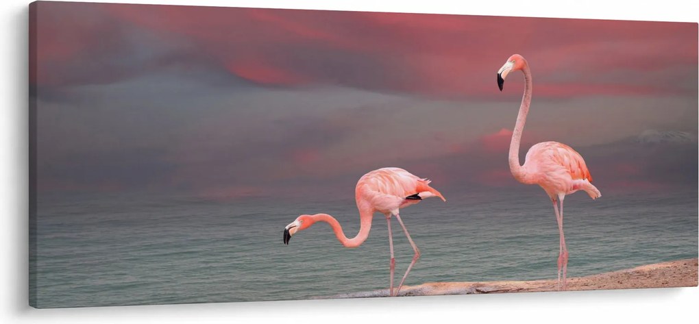 Flamingók képe (120x50 cm)