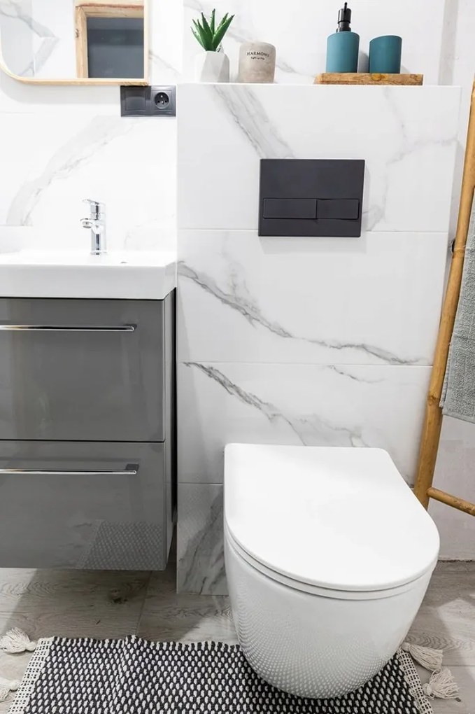 Eros ES BELLA SLIM fali WC - perem nélküli - WC ülőkével - VORTEX örvényöblítéssel - 49 cm