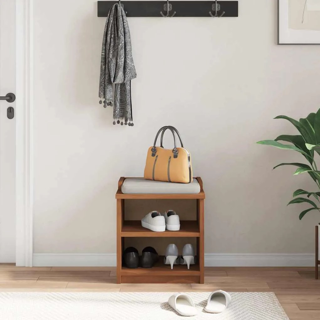 SANDNES tömör fenyőfa előszobapad 45x40x50 cm