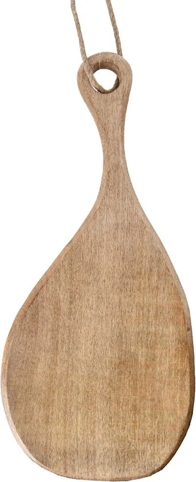 Mangófából Készült Vágó- És Tálalódeszka Nagy Fogantyúval