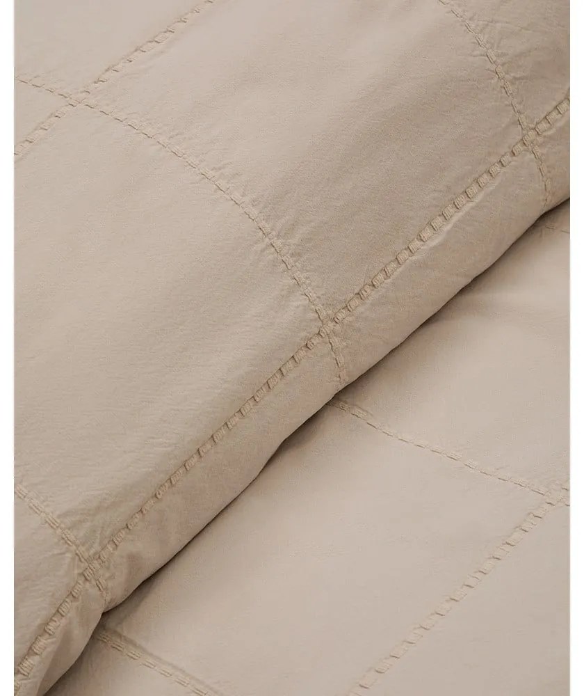 Világosbarna pamut steppelt ágytakaró 240x260 cm Isor – Kave Home