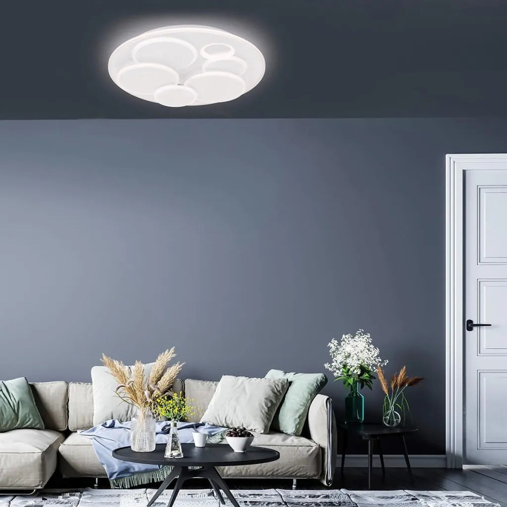 FISCHER&HONSEL 21162 DOTS Kerek Mennyezeti Lámpa Fehér LED IP20