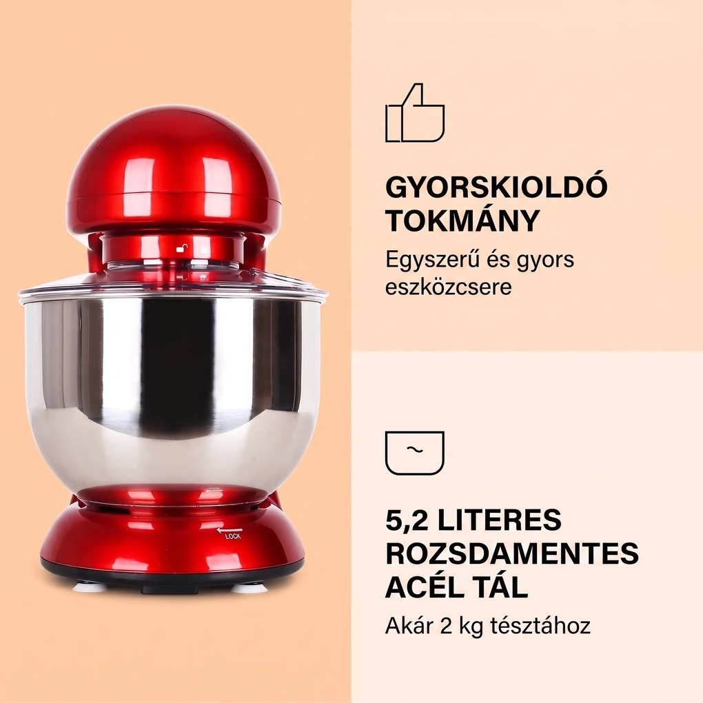 Klarstein Bella, konyhai robotgép, 1800 W, 2,7 PS, 5 L
