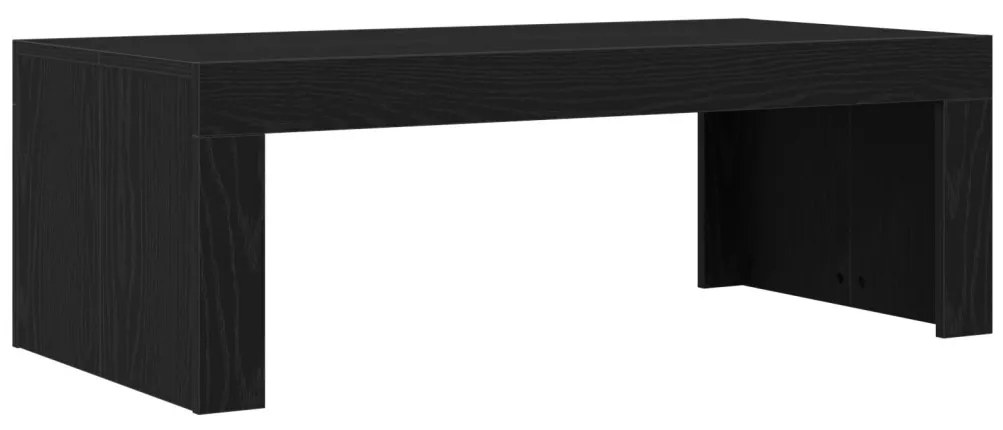Fekete Tölgy Kávézóasztal 102x50x35 cm Műanyag Fa