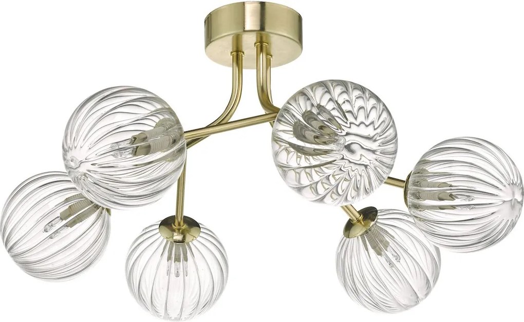 Dar lighting glamour modern mennyezeti lámpa yiska átlátszó arany daryis6435