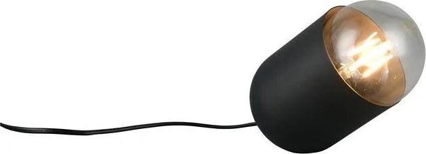 Fekete fém asztali lámpa (magasság 13,5 cm) Nara – Reality