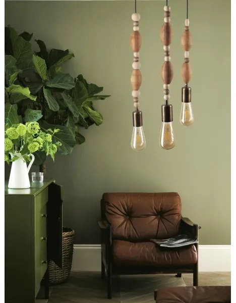 Csillár zsinóron 3xE27/60W/230V