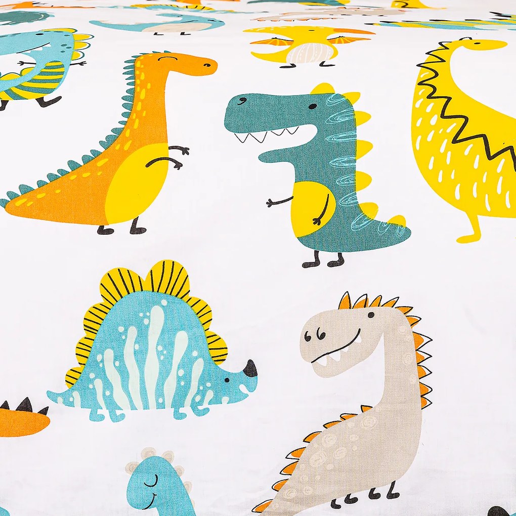 4Home Little dino pamut gyerek ágyneműhuzat, 140 x 200 cm, 70 x 90 cm