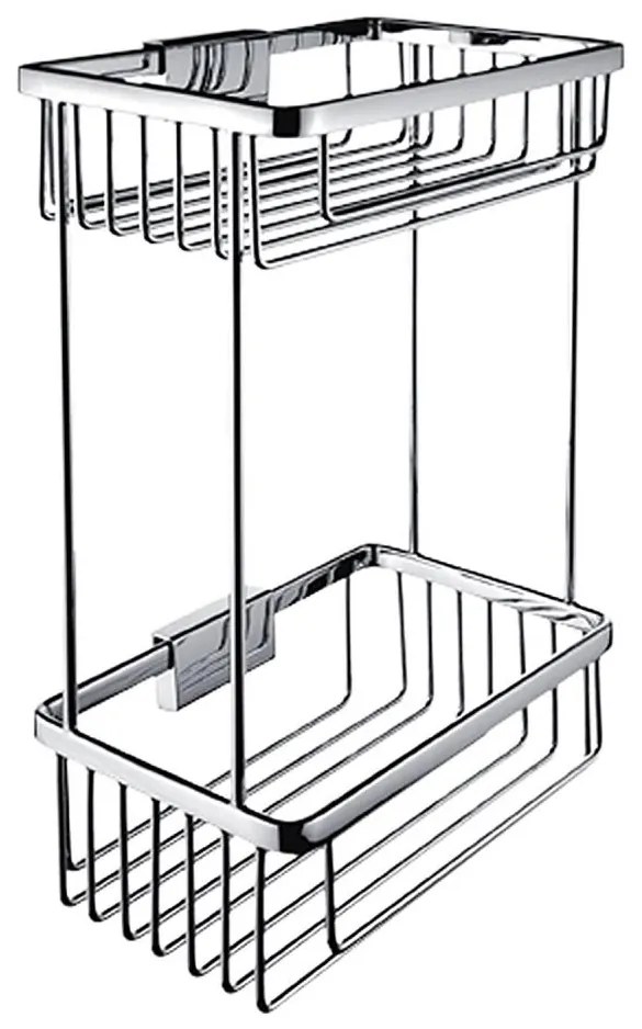 NIMCO Ki 14017D-26 - Kétszintes zuhany fali polc KIBO fényezett króm