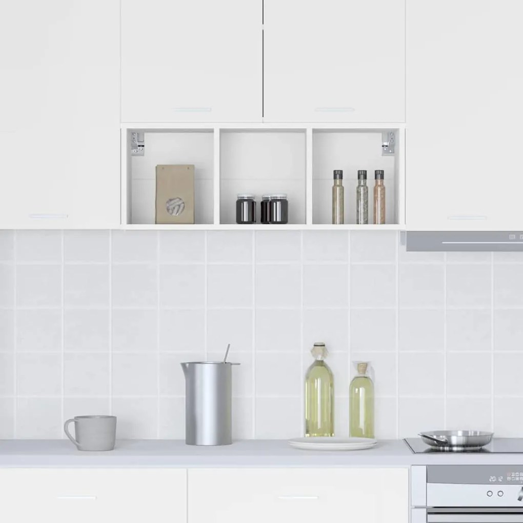 Függő szekrény polcokkal Riga Fehér 30 x 29,5 x 80 cm Faanyag