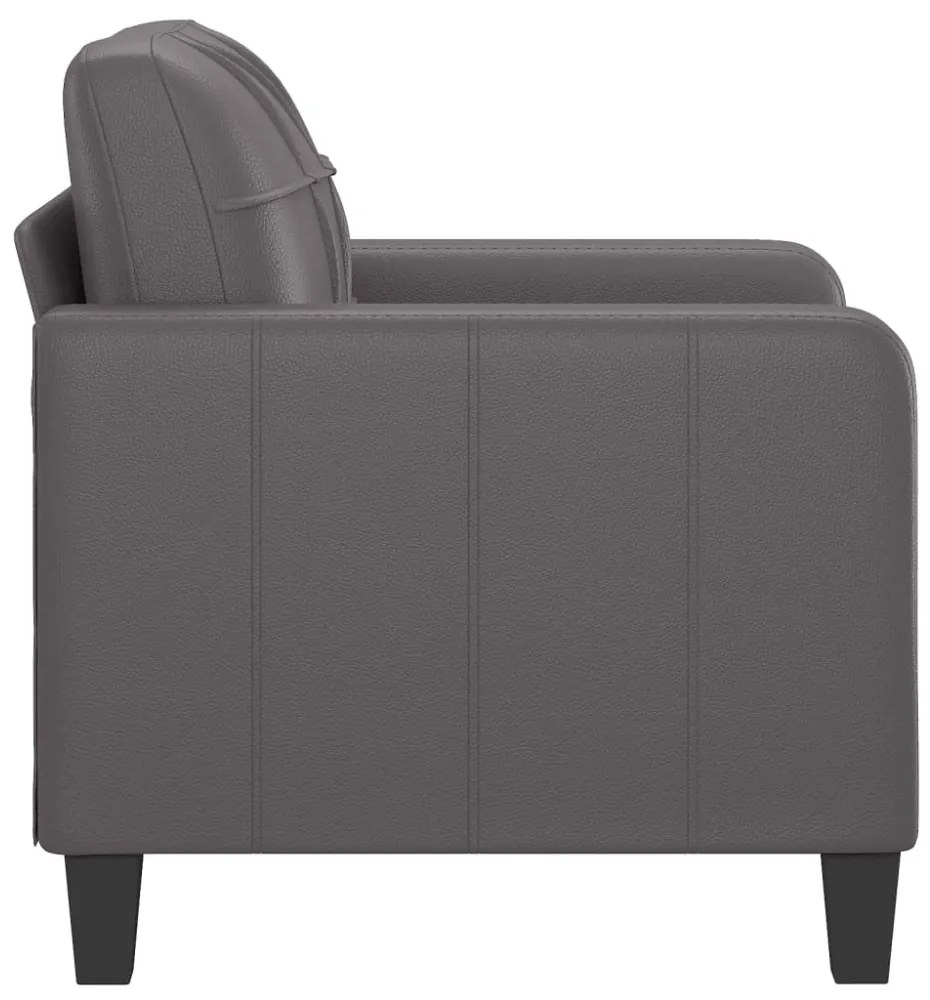 szürke műbőr kanapészék 60 cm