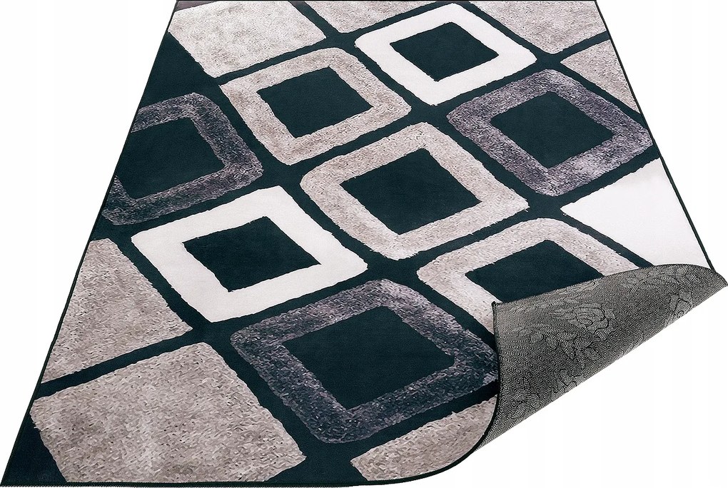 Szőnyeg 300x200CM Barna Járda Hálószoba Nappali Csúszásgátló Puha