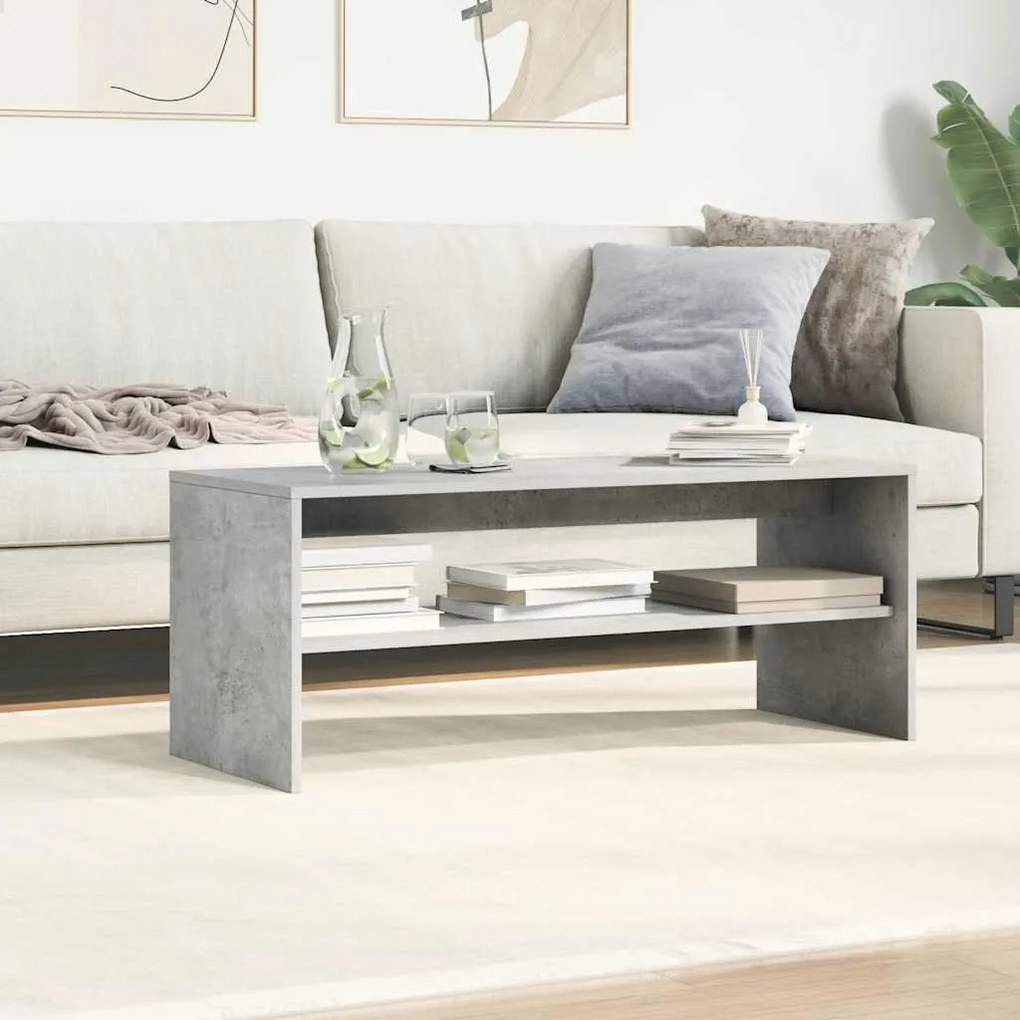 betonszürke forgácslap TV-szekrény 100 x 40 x 40 cm