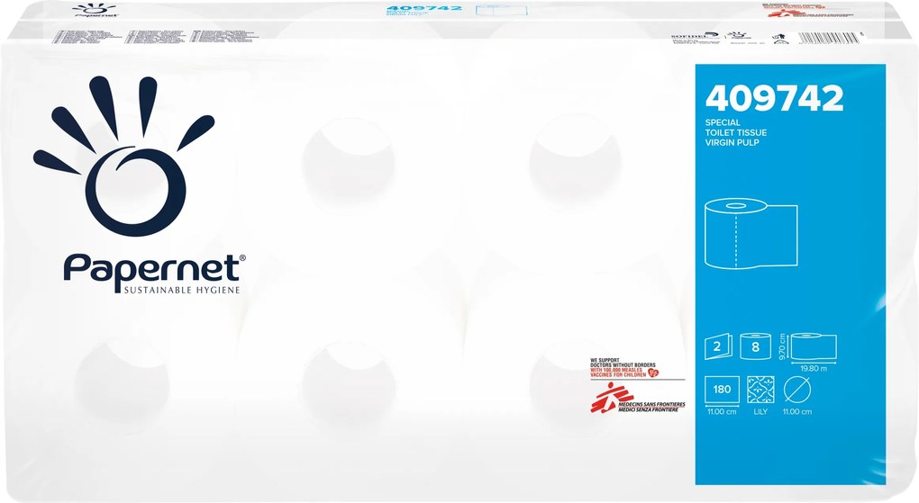 Papernet illatmentes toalettpapír 8 db
