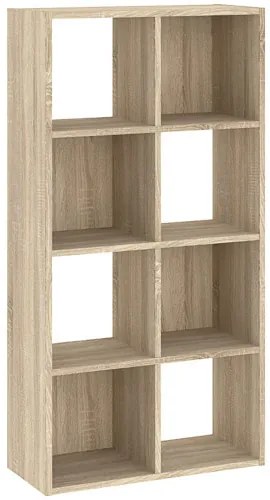 Könyvespolc 8 Rekeszes Tölgy Színben CATCHY 61 cm