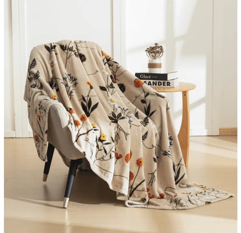 Mikroplüss pléd HERBÁŘ, bézs Méret: 200 x 220 cm