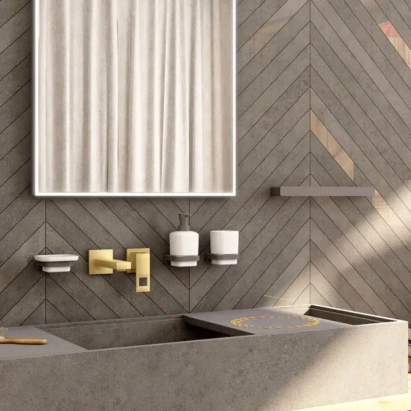 NIMCO MAC készlet-31K-T-90 -Szappan adagoló, fogkefe állvány és fali kampó MAYA