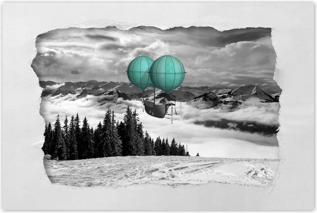 Poszter 60x40 Menta léghajó