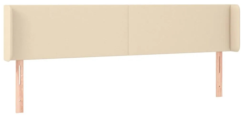 krémszínű szövet fejtámla szárnyakkal 183x16x78/88 cm