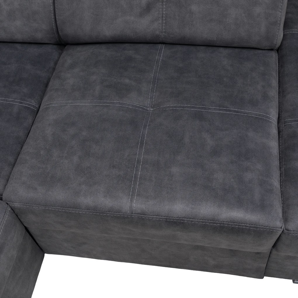 Ülőgarnitúra, szürke, jobbos, MALAGA