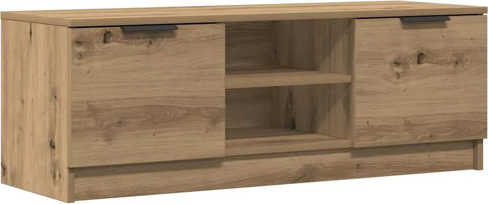 vidaXL TV szekrény Artisan tölgy 102x35x36,5 cm Műanyag fa