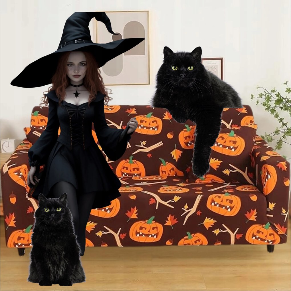 Kanapé huzat Halloween kanapé Party dekoráció Ágytakaró Rugalmas