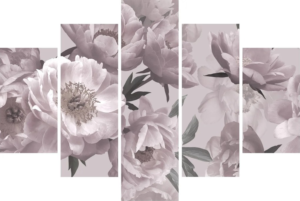 Kép - Vintage bazsarózsa virágok (150x105 cm)