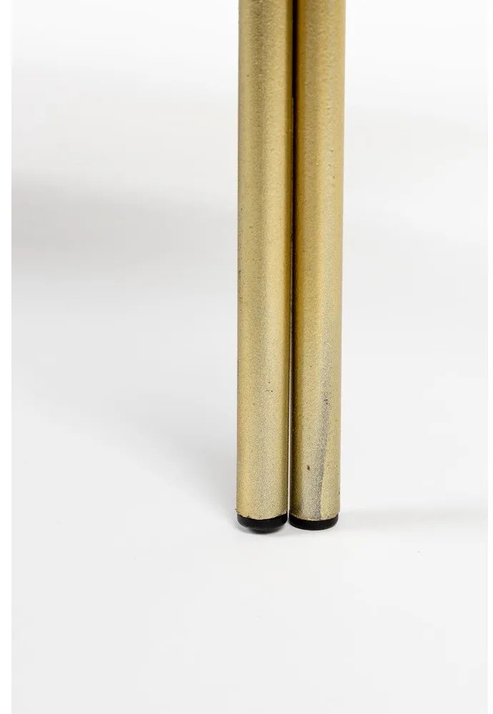 Fekete-aranyszínű fém könyvespolc 80x89x35 cm Liah – White Label