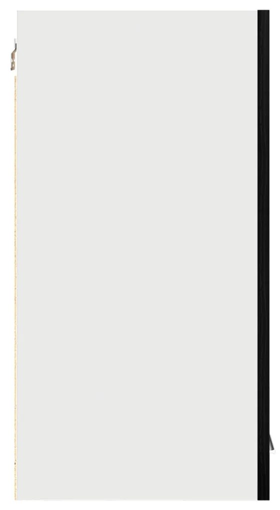vidaXL Fekete Tölgy Fali Szekrény 60 x 31 x 60 cm Műanyagból