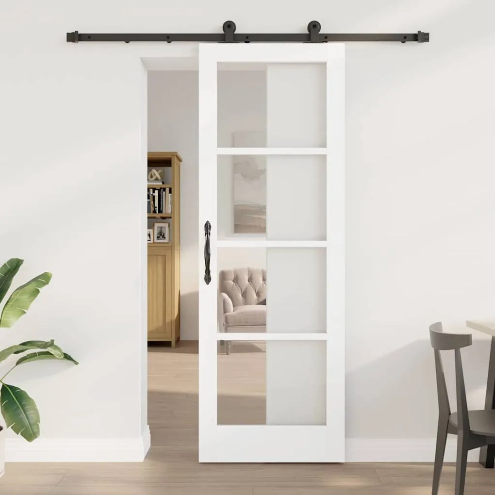 Csúszóajtó ORKDAL Fehér 73.5 x 211 cm Fa és fém