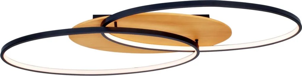 Italux Modern Mennyezeti lámpa Poraso Fekete ITXPLF-93439-24W-WO