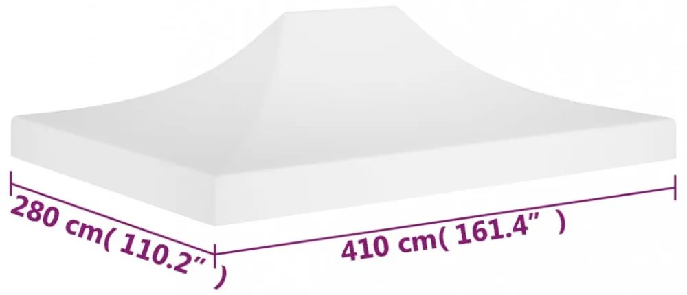 fehér tető partisátorhoz 4 x 3 m 270 g/m²