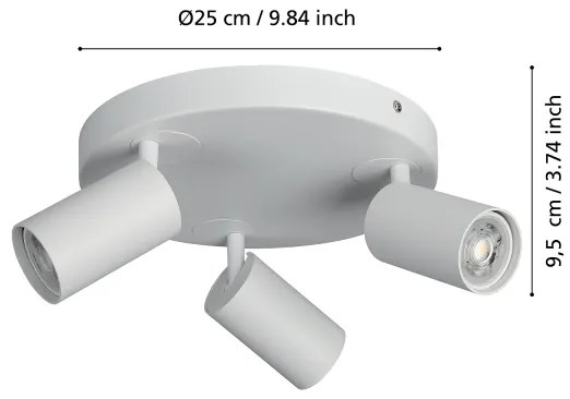 Eglo 900338 - LED RGBW Dimmelhető spotlámpa TELIMBELA-Z 3xGU10/4,9W/230V