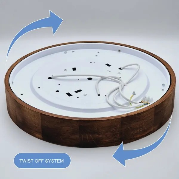 Brilagi - LED mennyezeti lámpa CARVALHO 3xE27/60W/230V tölgy-cseresznye, átm. 47