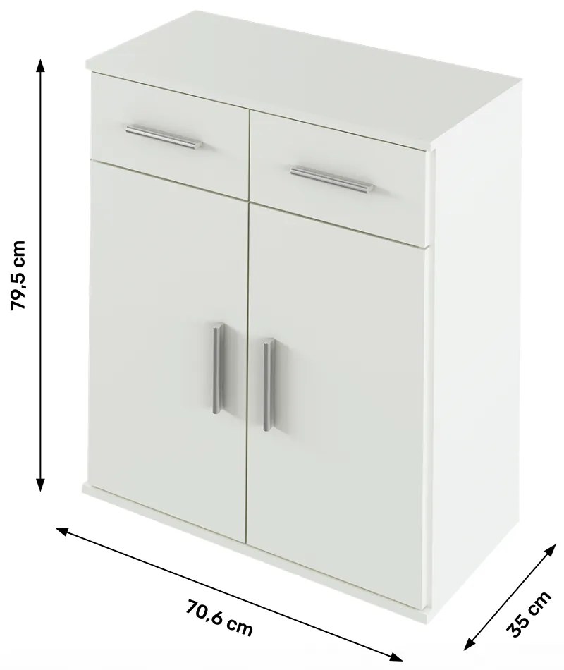 RESITA TYP 2 szekrény, fehér