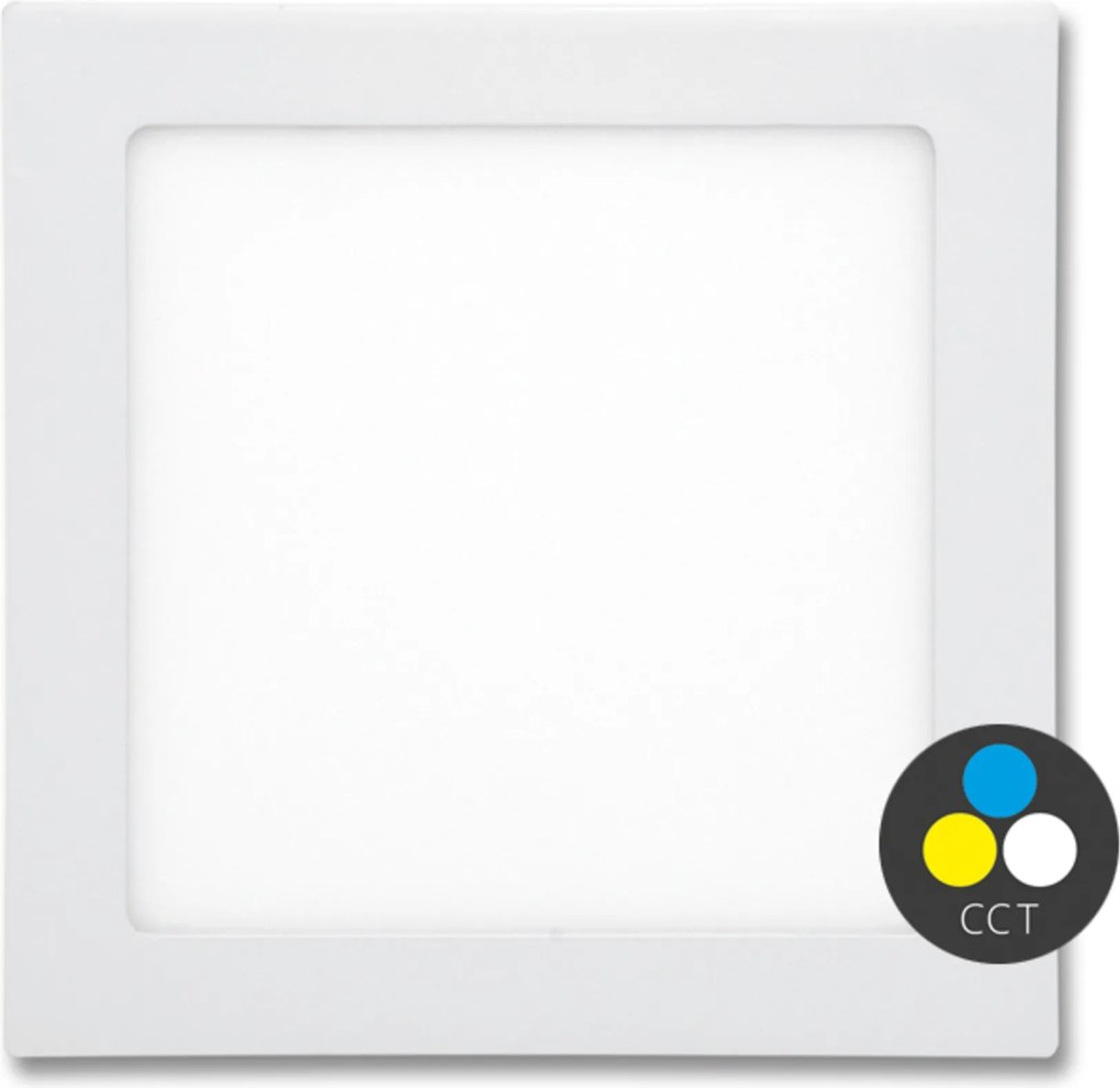 Ecolite Smd panel 22,5x22,5cm 18W Cct IP44 1550lm LED-WSQ-CCT/18W/BI