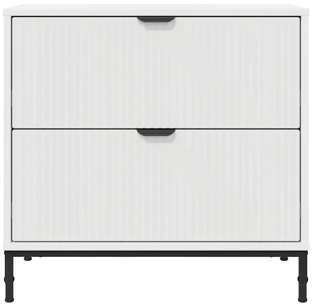 Éjjeli asztal fiókkal Fehér 63.5 x 36 x 61 cm Faanyag
