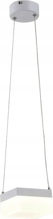 Függő lámpa kocka tejszínű lámpabúrával két Gina Led vezetéken