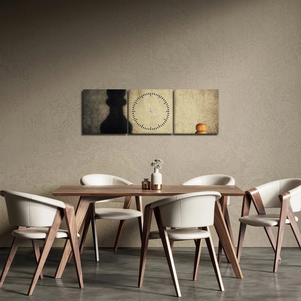 Kép - Sakk 2 (órával) (90x30 cm)