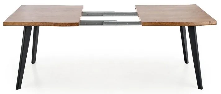 Dickson 120 x 80 cm étkezőasztal, natúr fa / fekete