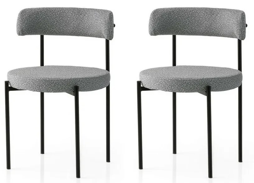 Gini Dark Grey and Black étkezőszékek, 2 db