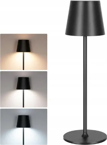 Asztali Éjjeli Lámpa Asztali Led Usb Érintőképernyős Vezeték Nélküli Fekete