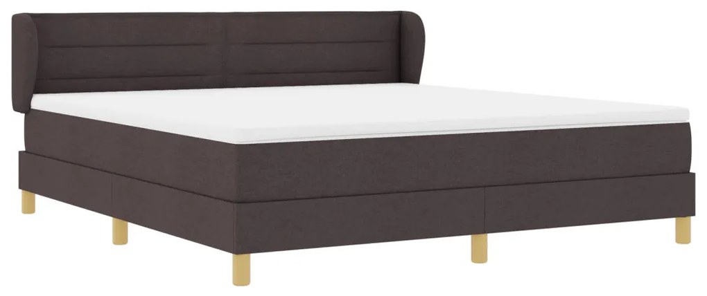 Boxspring Ágy Matrac Káprázatos Barna Színben, 180x200 cm, Textil