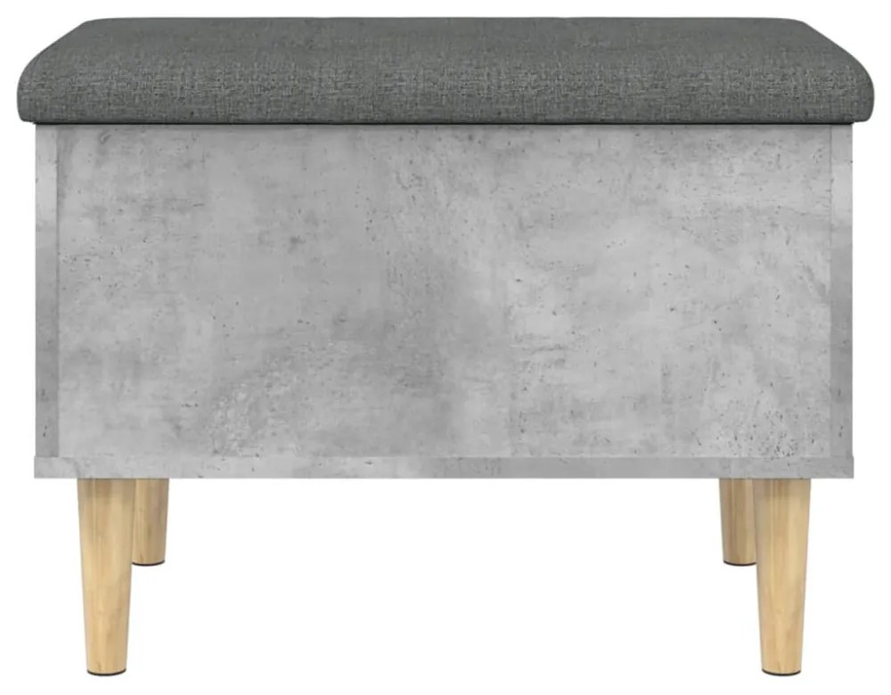 betonszürke szerelt fa tárolópad 62x42x46 cm