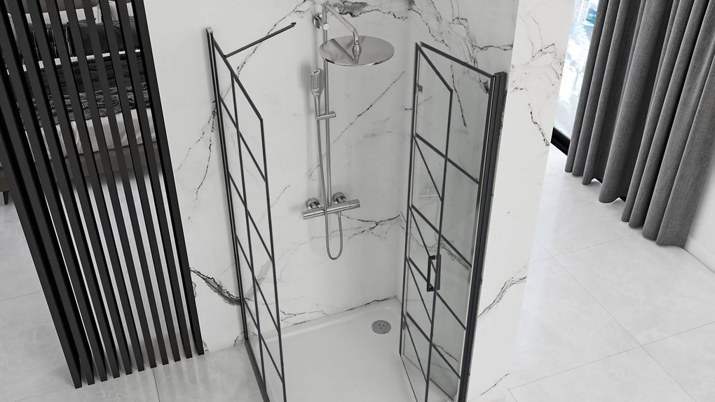 zuhanykabin Rea Molier Black 100x80