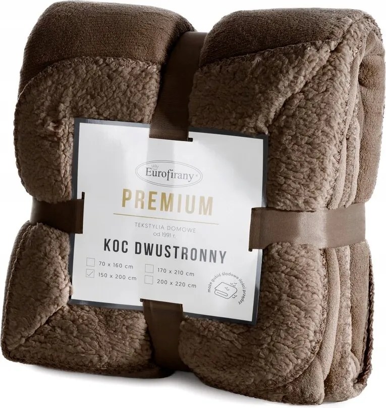 Ágytakaró Tedy 170x210 Eurofirany c.barna puha bükk meleg polár