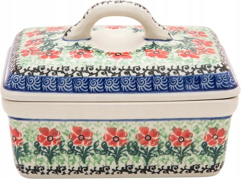 Vajtartó 14 cm Művészi Kerámia Boleszláv dek 1916 Liszt Virágok