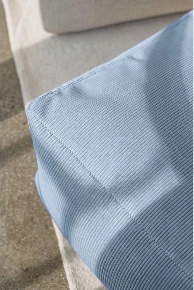 Világoskék kordbársony puff Keno – noo.ma