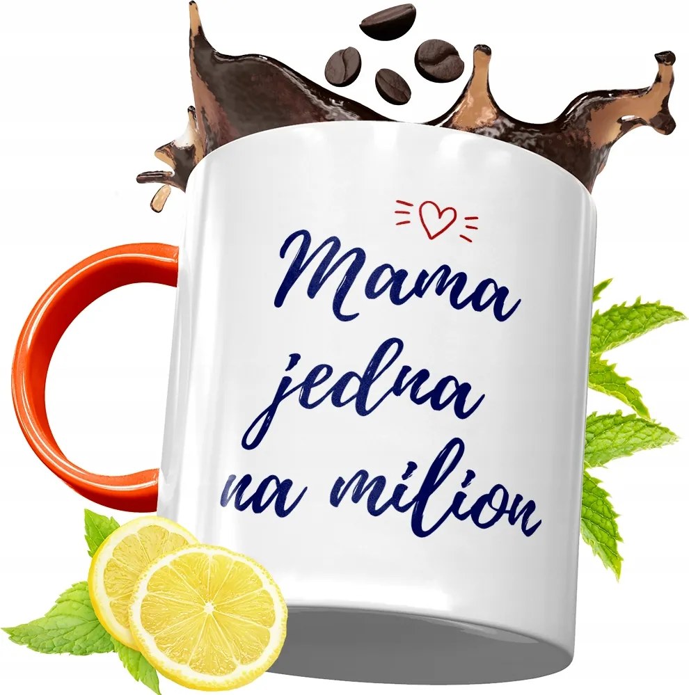 Narancssárga Bögre Anyák Napjára Ajándék fényképes nyomattal